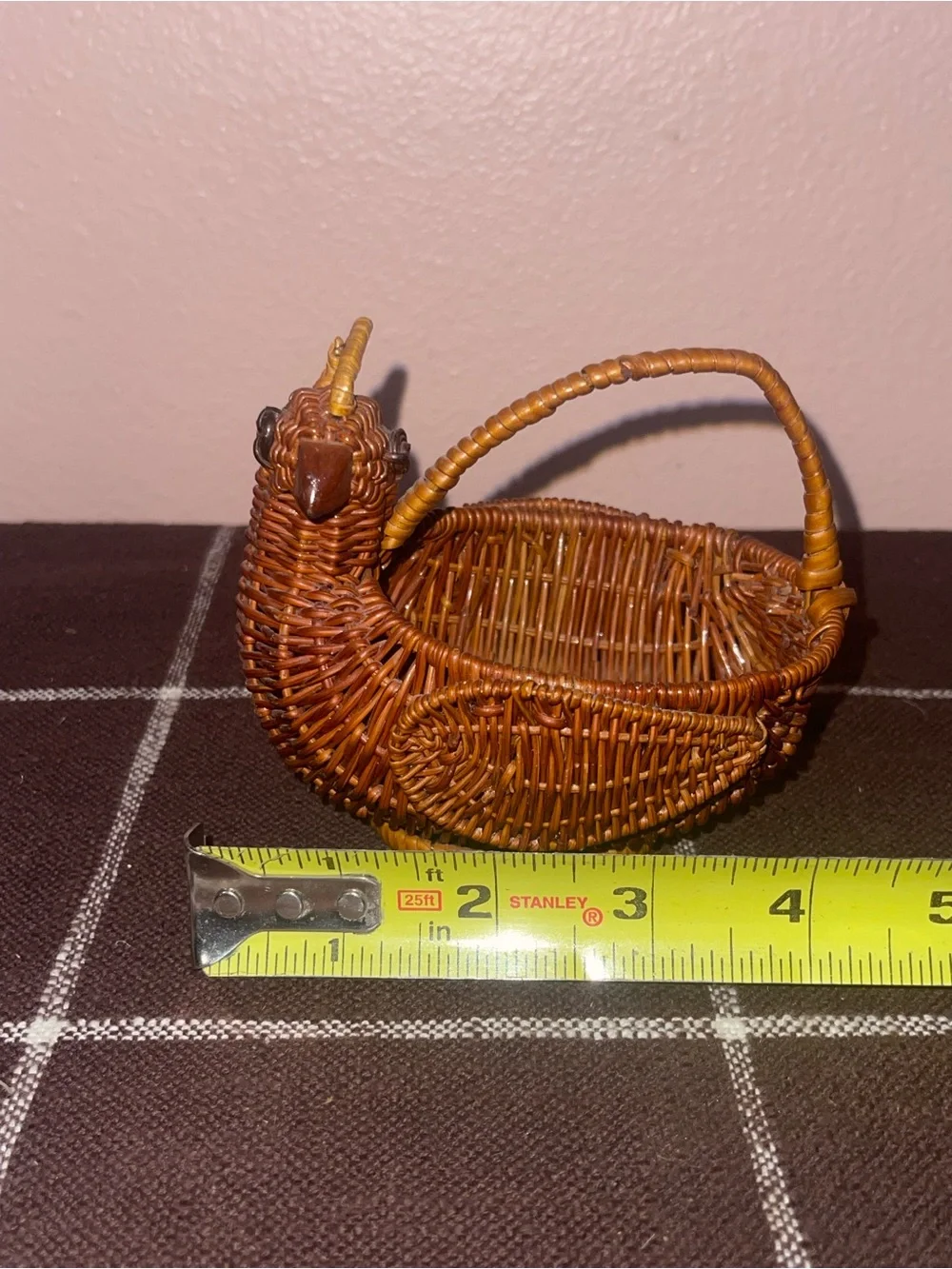 Wicker Basket Partridge Quail Small Bird Vintage